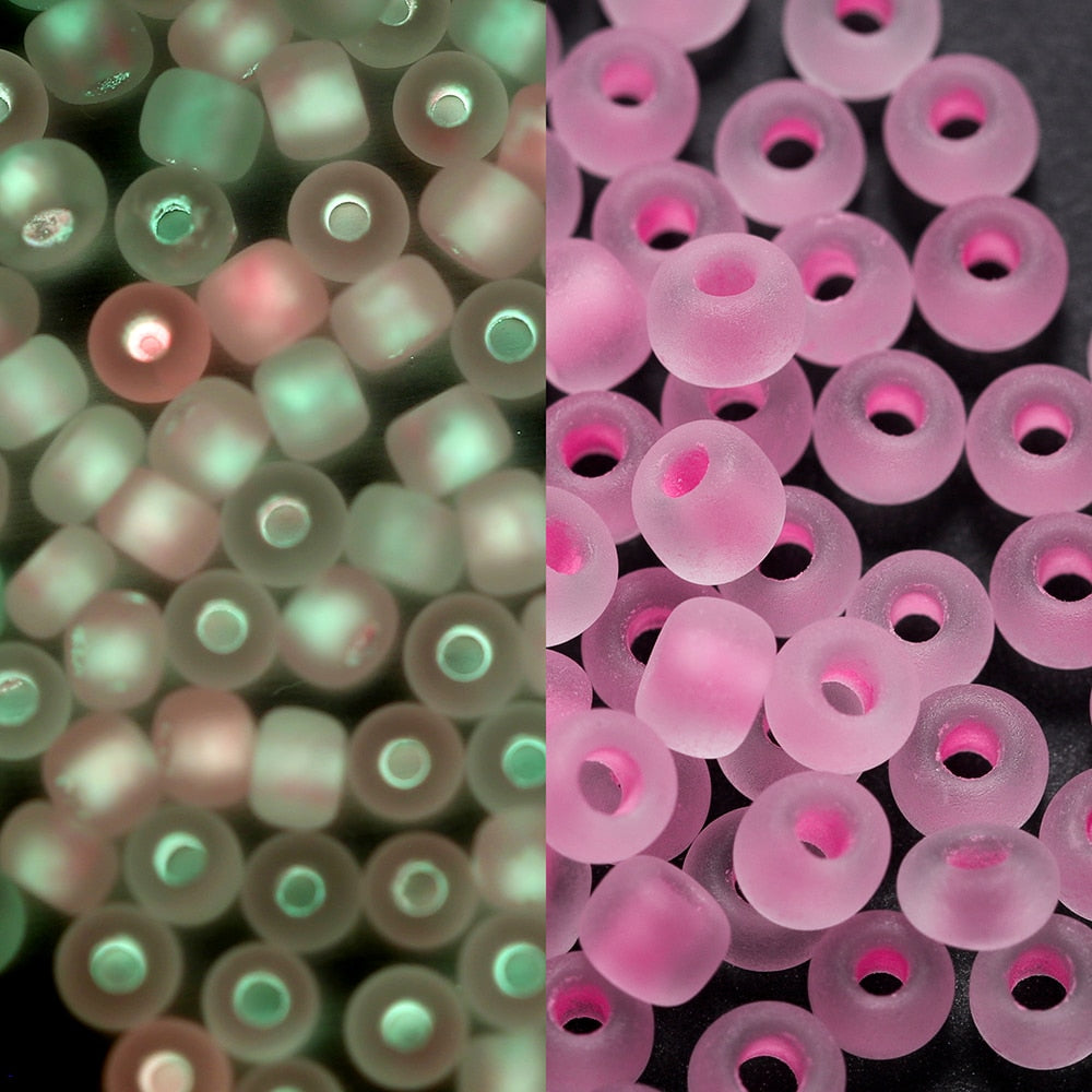 600pcs 3mm Luminous Glass Seed Beads Glow In The Dark for DIY Jewelry Marking - Hiccupzz