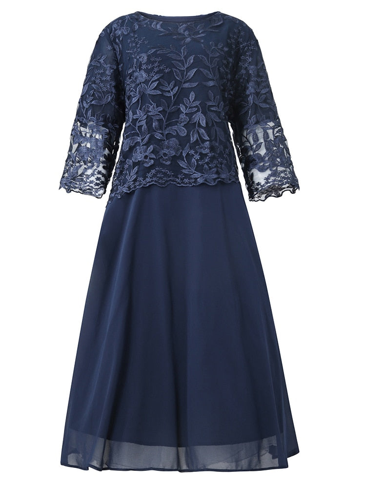 Plus Size Women Clothing Two-Piece Party Dress for Parties and Occasions - Hiccupzz