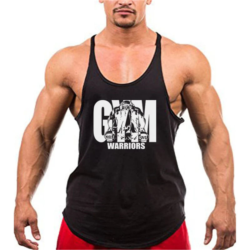 Men's Bodybuilding Tank - Cotton Sleeveless Gym Shirt - Hiccupzz