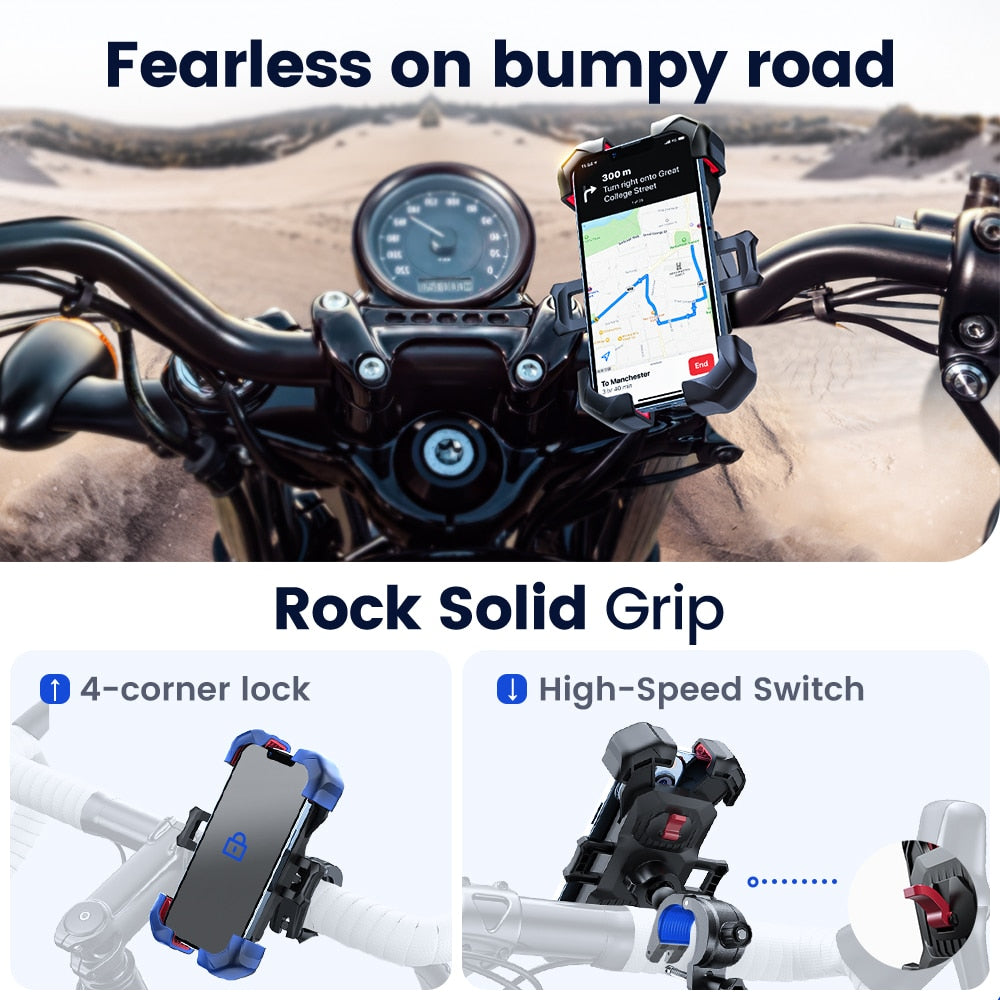 360° View Universal Bike Phone Holder (4.7 to 7 Inch mobile) - Hiccupzz