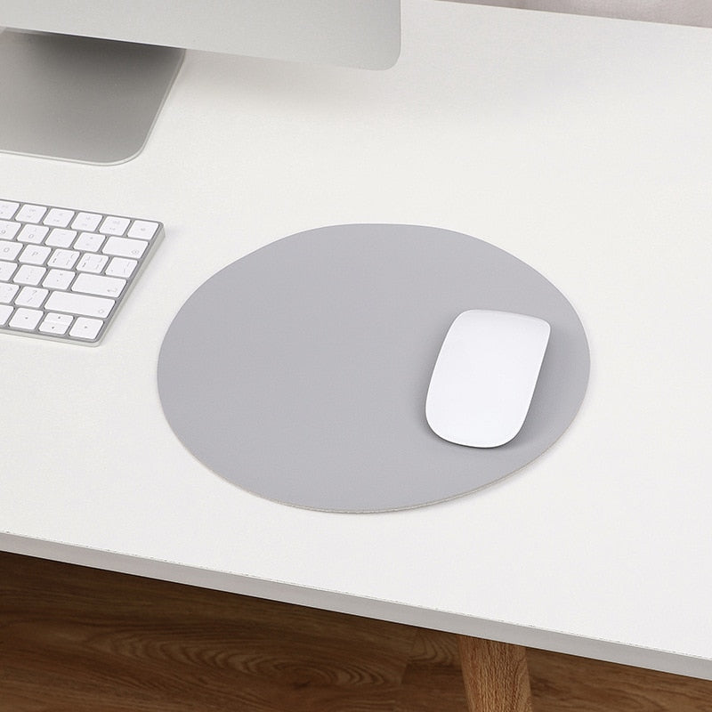 Waterproof PU Leather Mouse Pad Gaming Mouse Pad Simple Solid Color Antislip Computer Desk Accessories School Office Accessories - Hiccupzz