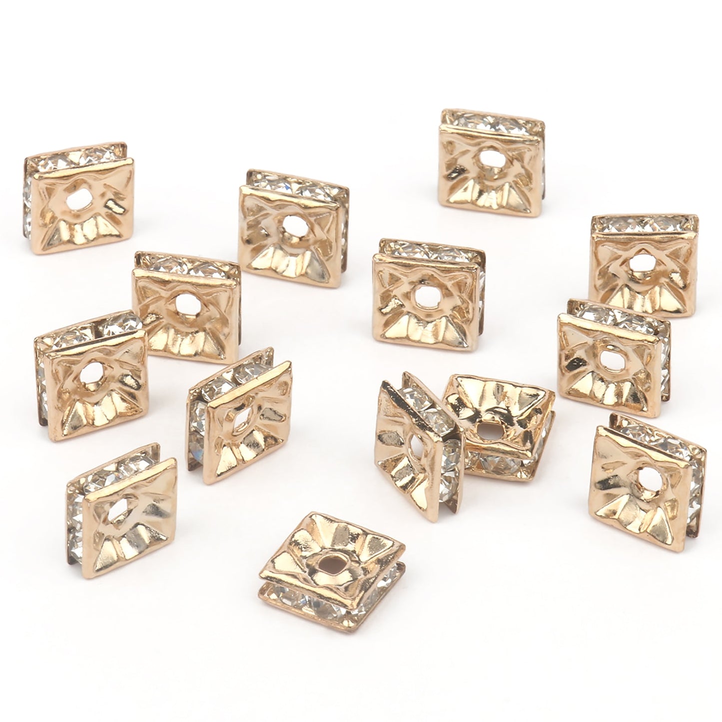 50pcs/lot Crystal Round Loose Spacer Beads for DIY Making Bracelet Necklace Accessories - Hiccupzz