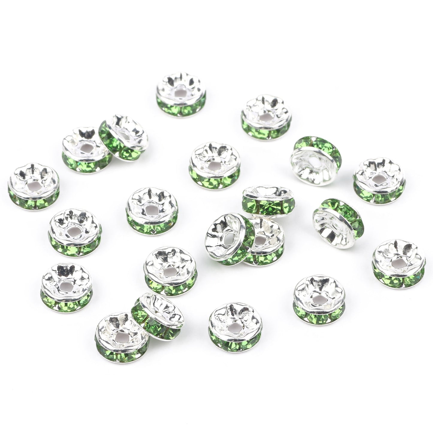 50pcs/lot Crystal Round Loose Spacer Beads for DIY Making Bracelet Necklace Accessories - Hiccupzz