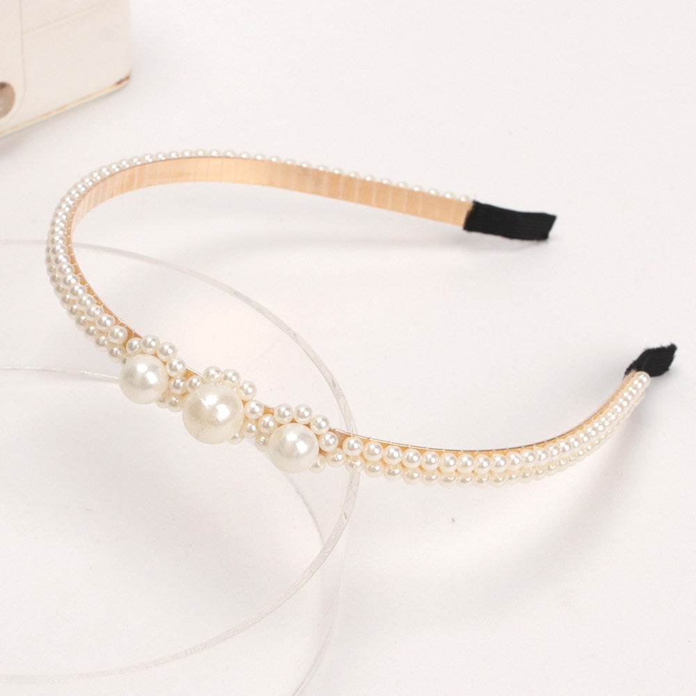 Fashion Pearl Non-Slip Rhinestone Hairbands - Hiccupzz