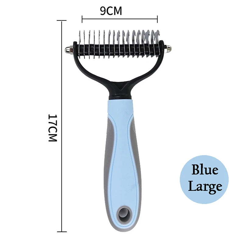Professional Pet Deshedding Brush - Dog Hair Remover & Knot Cutter for Cats and Puppies | Grooming & Shedding Comb for Dogs - Hiccupzz