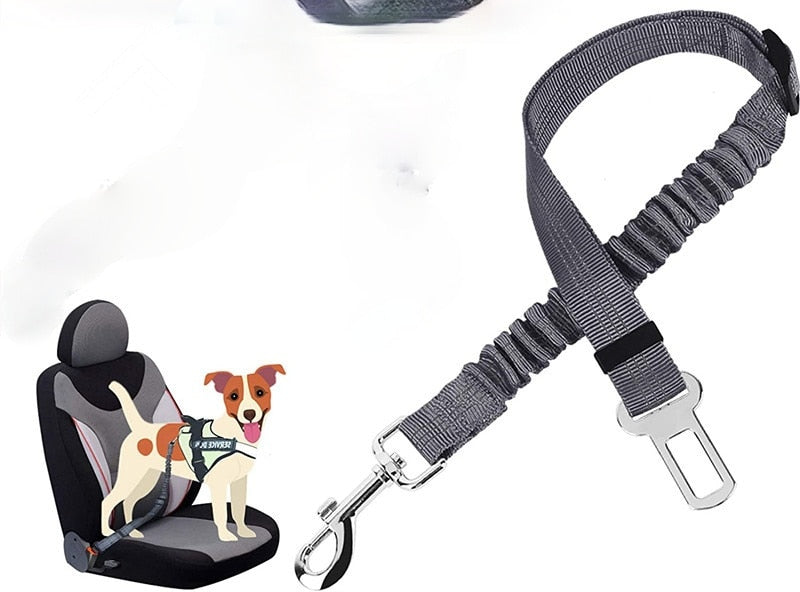 Two-in-one Nylon Adjustable Dogs Harness Collar Pet dog Accessories Pet Car Seat Belt Lead Leash Backseat Safety Belt - Hiccupzz