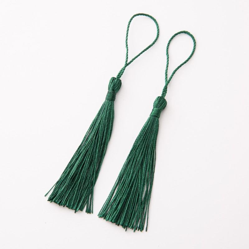 20pcs 80mm Bookmarks Hanging Rope Silk Tassel For Craft DIY Key Chain, Earring Hooks, Pendant, Jewelry Making - Hiccupzz