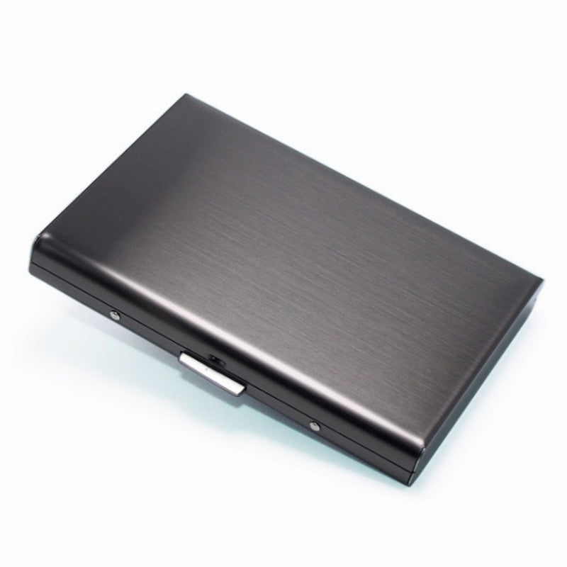 Rfid Credit Card Holder Men Minimalist Wallet Aluminium Bank Cardholder Case with Money Clip Designer Porte Carte - Hiccupzz