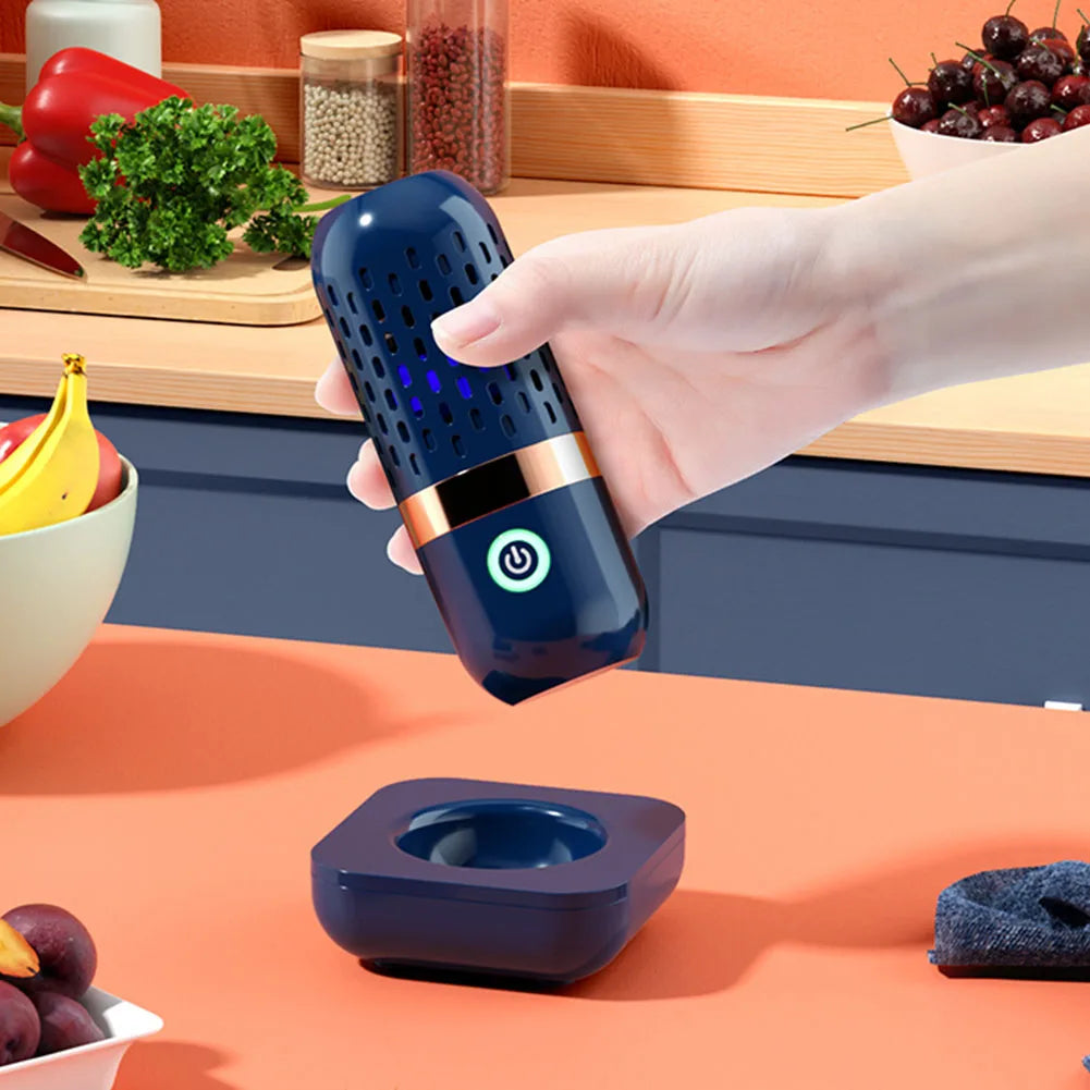 Vegetable Cleaning Machine Capsule Shape Portable Ultrasonic Wireless Fruit Food Purifier - Hiccupzz