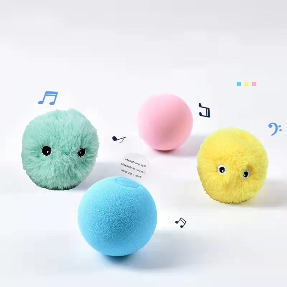 Smart Cat Toys Interactive Ball Plush Electric Catnip Training Toy Kitten - Hiccupzz