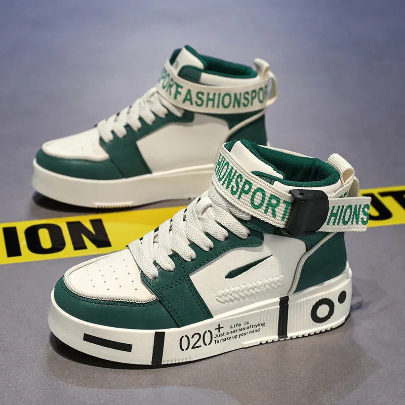 Boy High Top Sport Shoes for Kids, Fashionable Gym Sneakers - Hiccupzz
