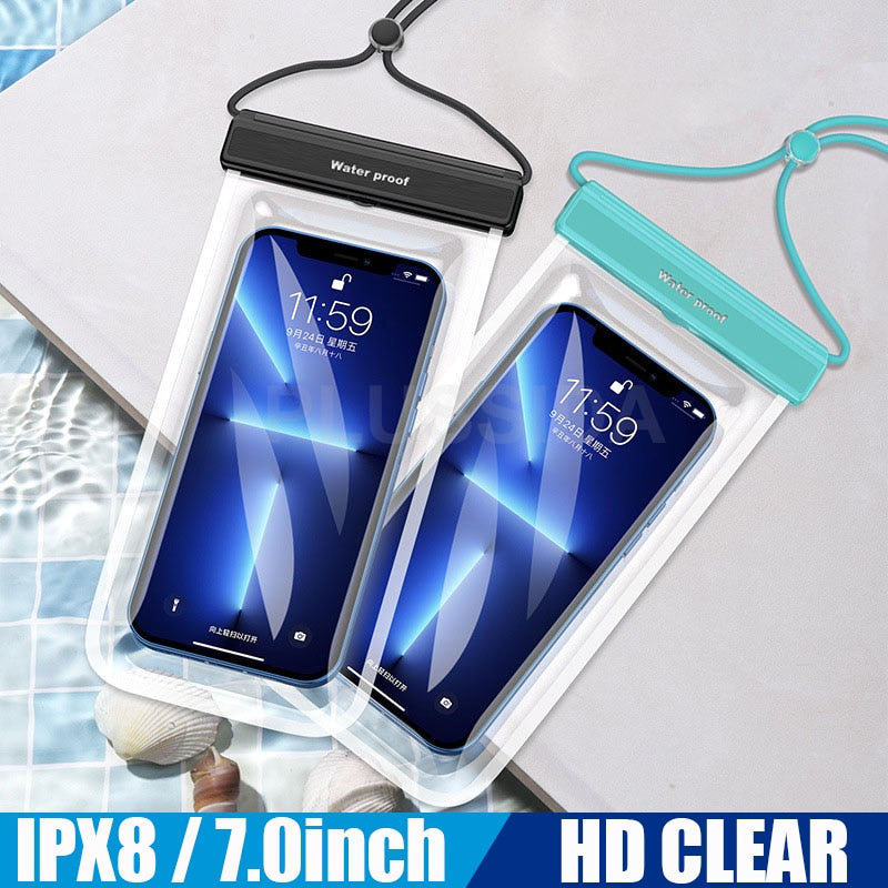 Waterproof Phone Case Under 7.0 inches For iPhone 13 14 Pro Max , Huawei, Xiaomi, Redmi, Note Samsung - Hiccupzz