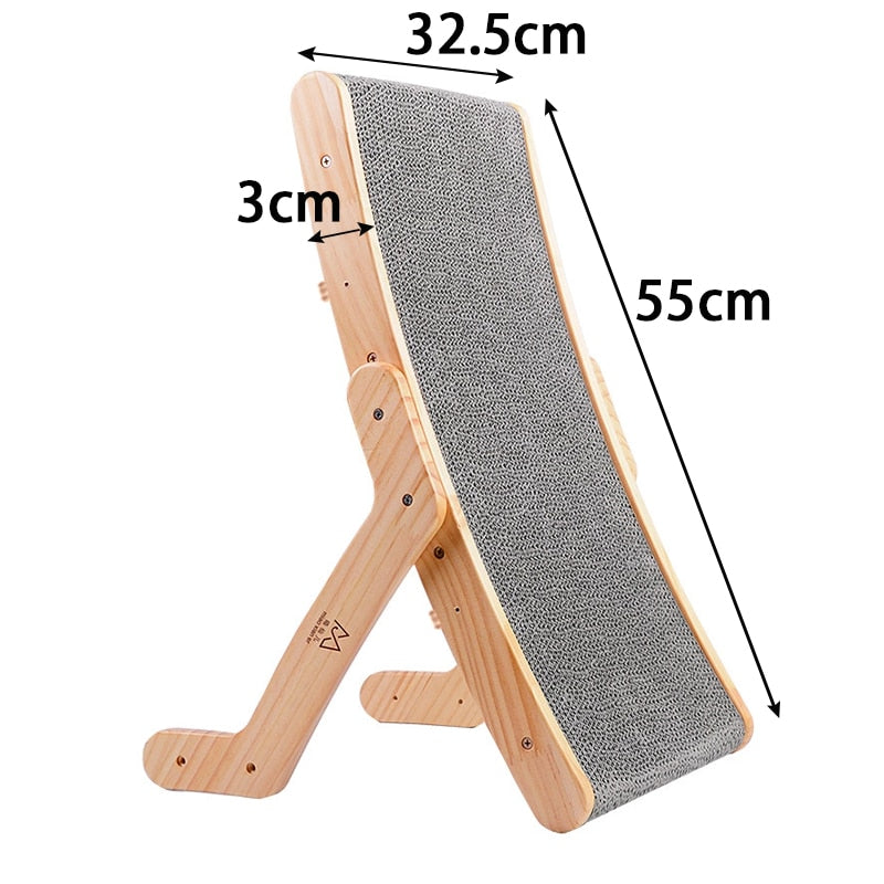 Wood Anti Cat Scratcher Cat Scratch Board Bed 3 In 1 Pad Vertical Pet Cat Toys Grinding Nail Scraper Mat Training Grinding Claw - Hiccupzz