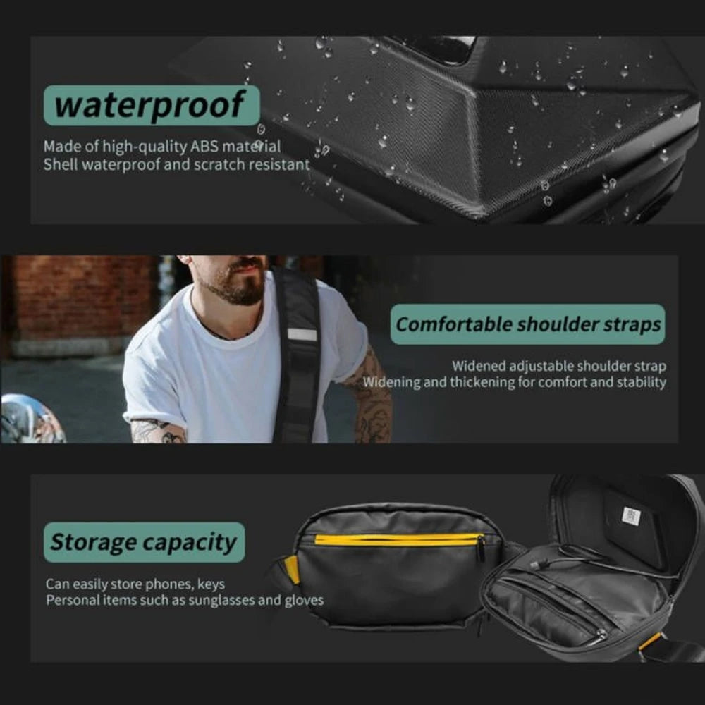 CRELANDER Sling Bag With LED Display, Crossbody Waterproof Shoulder Chest Backpack Cycling Travel Daypack for Men Women - Hiccupzz