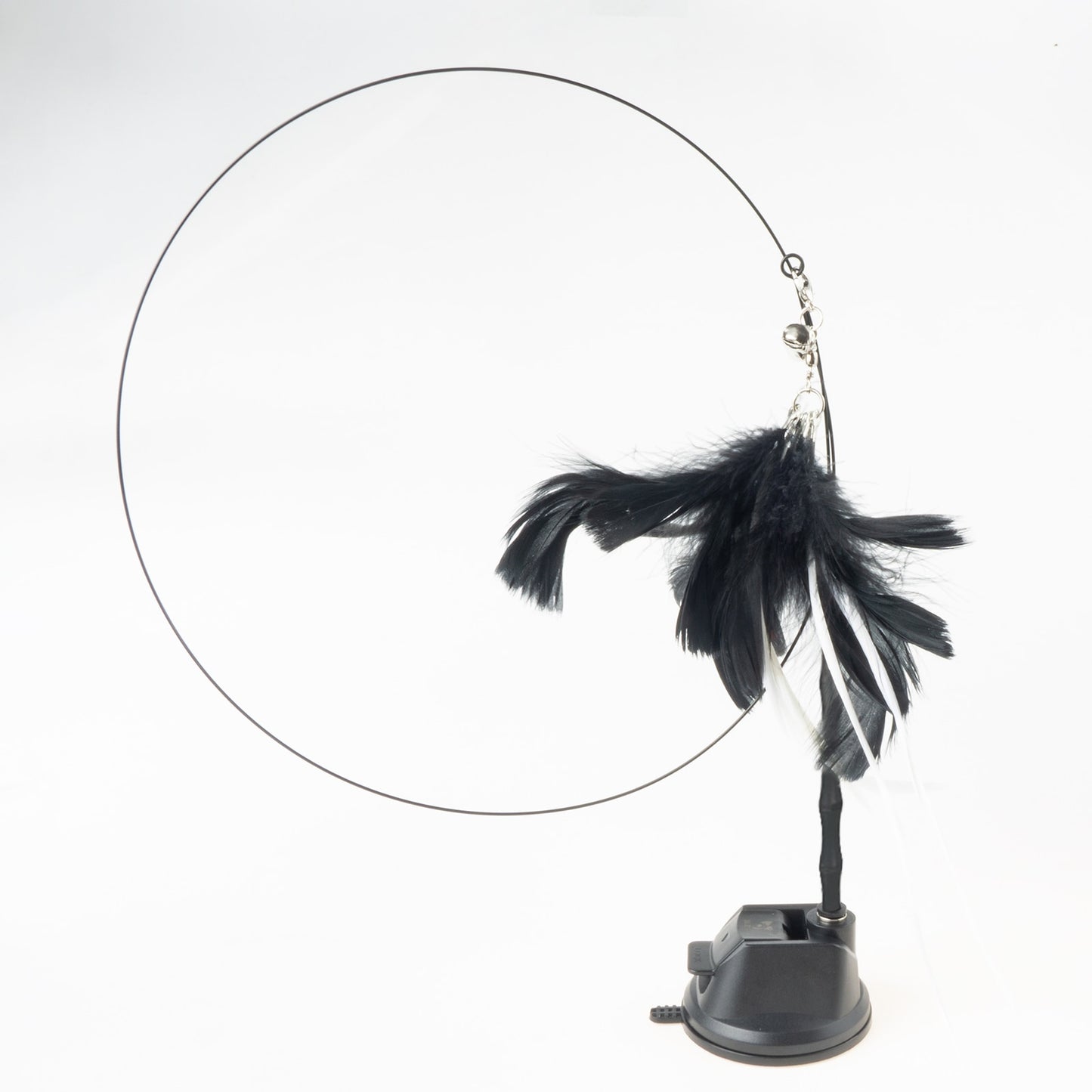 Handfree Bird/Feather Cat Wand with Bell Powerful Suction Cup Interactive Toys for Cats Kitten Hunting Exercise - Hiccupzz