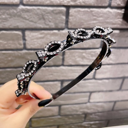 Fashion Pearl Non-Slip Rhinestone Hairbands - Hiccupzz