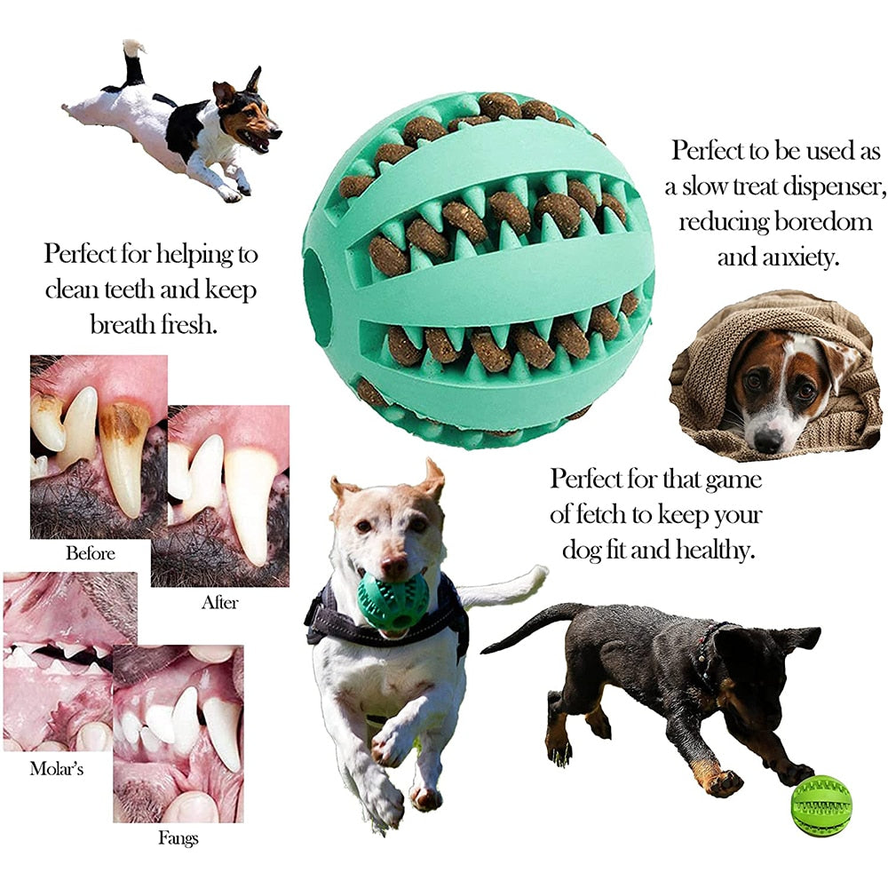 Toys for Dogs Rubber Dog Ball for Puppy Funny Dog Toys for Pet Puppies Large Dogs Tooth Cleaning Snack Ball Toy for Pet - Hiccupzz