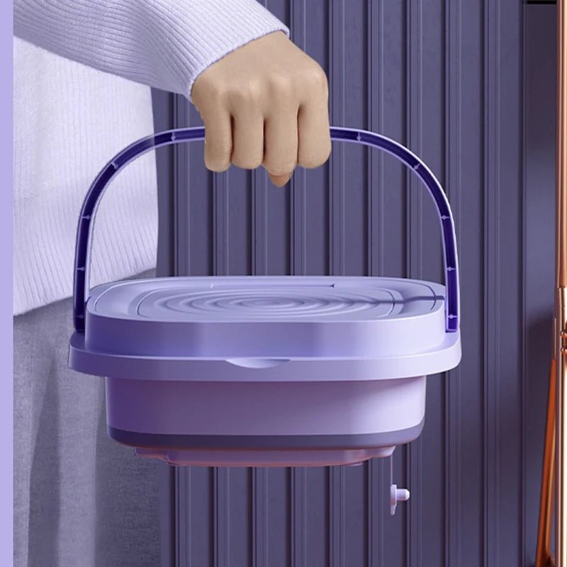 8L Portable Small Foldable Washing Machine with Spin Dryer For Socks Underwear Panties Washer Household Mini Washing Machine - Hiccupzz