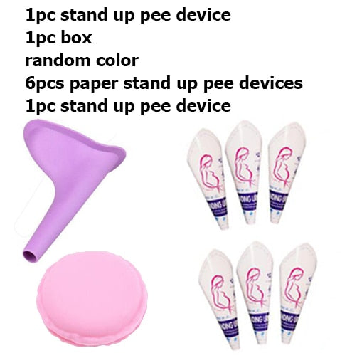 Female Urinal Soft Silicone / Disposable Paper Urination Device Stand Up & Pee GYH - Hiccupzz
