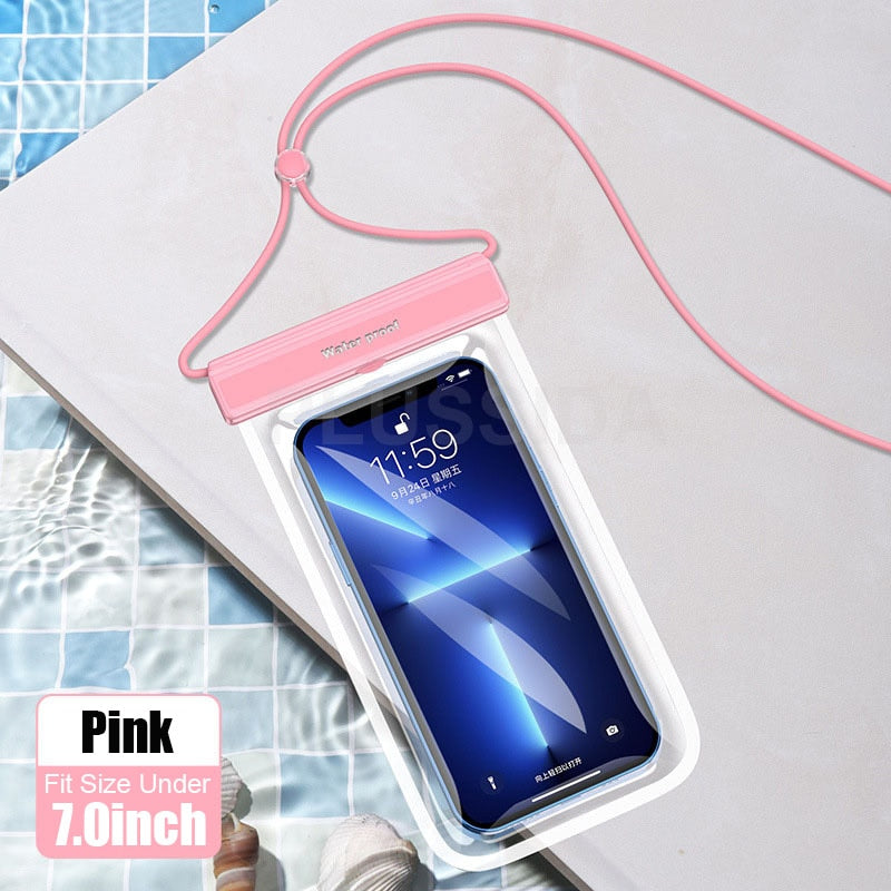 Waterproof Phone Case Under 7.0 inches For iPhone 13 14 Pro Max , Huawei, Xiaomi, Redmi, Note Samsung - Hiccupzz