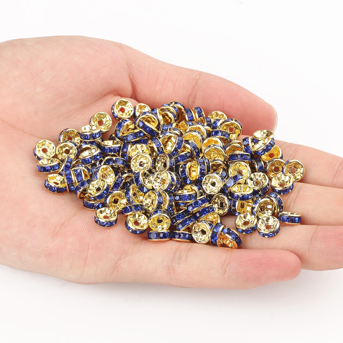 50pcs/lot Crystal Round Loose Spacer Beads for DIY Making Bracelet Necklace Accessories - Hiccupzz