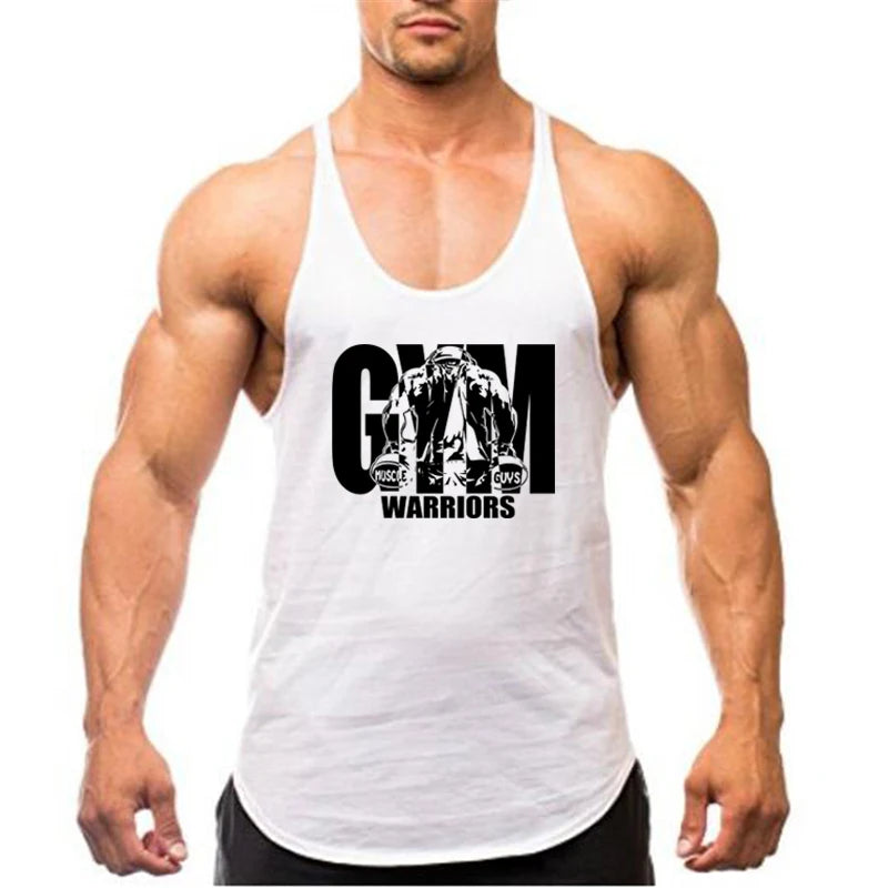Men's Bodybuilding Tank - Cotton Sleeveless Gym Shirt - Hiccupzz