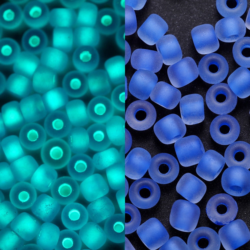 600pcs 3mm Luminous Glass Seed Beads Glow In The Dark for DIY Jewelry Marking - Hiccupzz