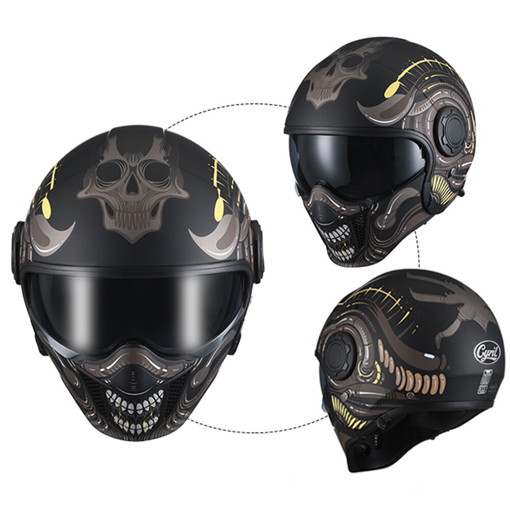 Modular Motorcycle Full Face Helmet DOT ECE Approved - Hiccupzz