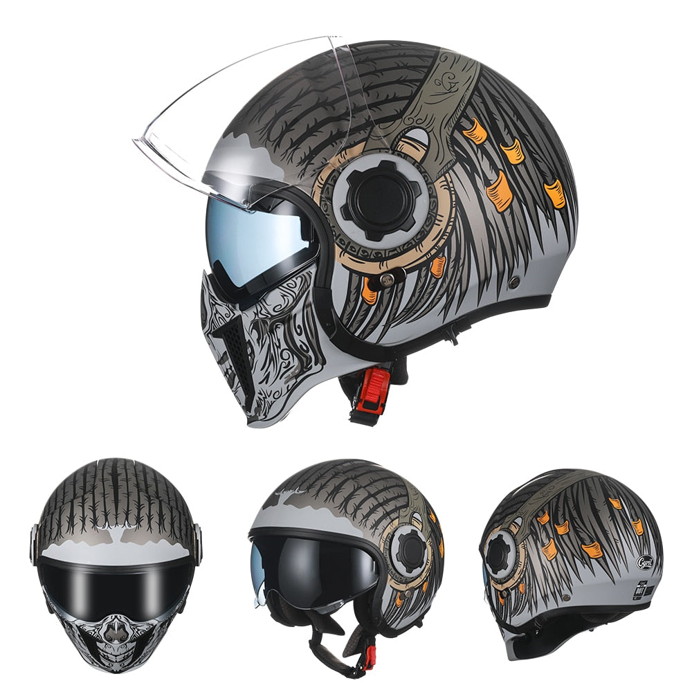 Modular Motorcycle Full Face Helmet DOT ECE Approved - Hiccupzz