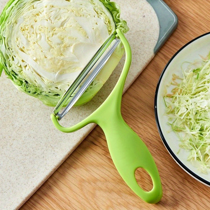 Multi-Functional Vegetable Slicer, Shredder & Peeler - Metal & Plastic Salad Cutter for Cabbage, Lettuce, Carrots - Hiccupzz