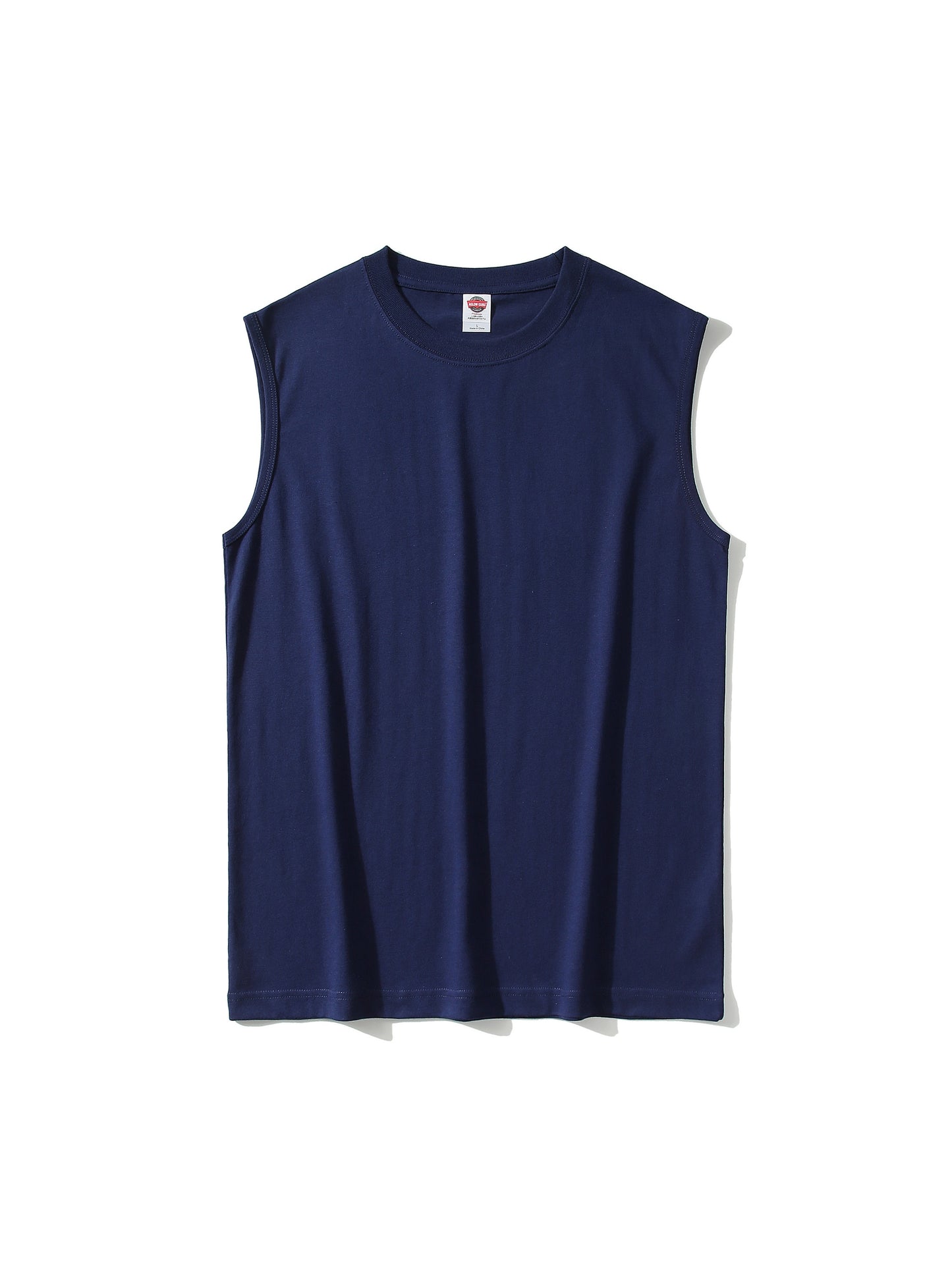 Men's 100% Cotton Solid Tank Top, Active Crew Neck Sleeveless Top, Men's Clothing For Summer Outdoor - Hiccupzz