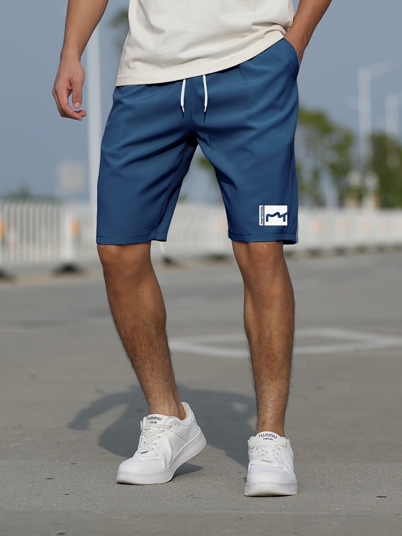 Men's Summer Shorts with Pockets - Slim Fit, Stretchy, and Stylish Graphic Design - Hiccupzz
