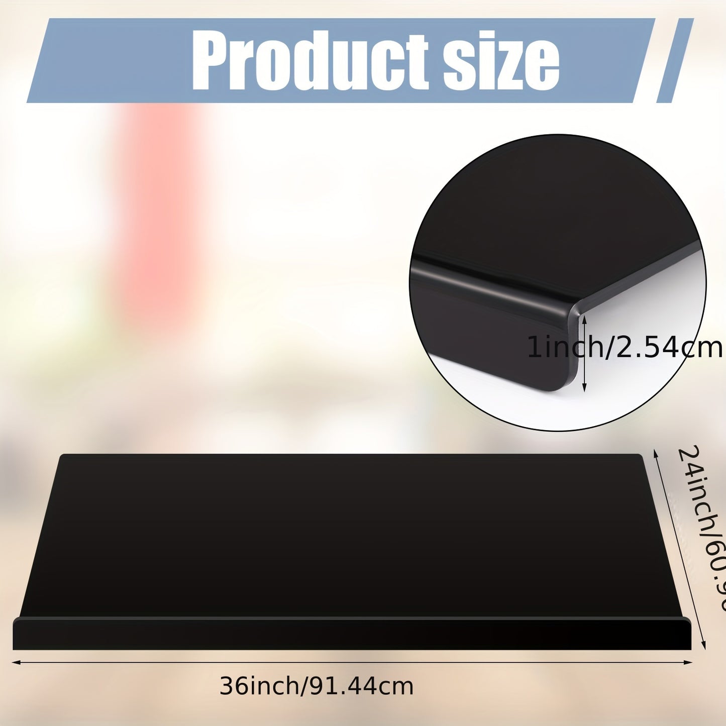Acrylic Cutting Board for Kitchen Counter Cutting Board with Lip Non Slip Lightweight Acrylic Chopping Board for Countertop Protector Cover Home and Kitchen Gifts (Black, 36 x 24 Inch) - Hiccupzz