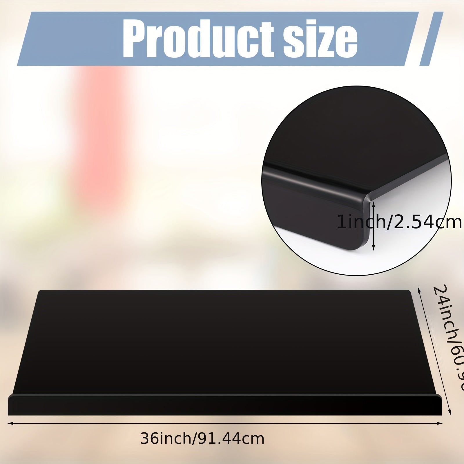 Acrylic Cutting Board for Kitchen Counter Cutting Board with Lip Non Slip Lightweight Acrylic Chopping Board for Countertop Protector Cover Home and Kitchen Gifts (Black, 36 x 24 Inch) - Hiccupzz