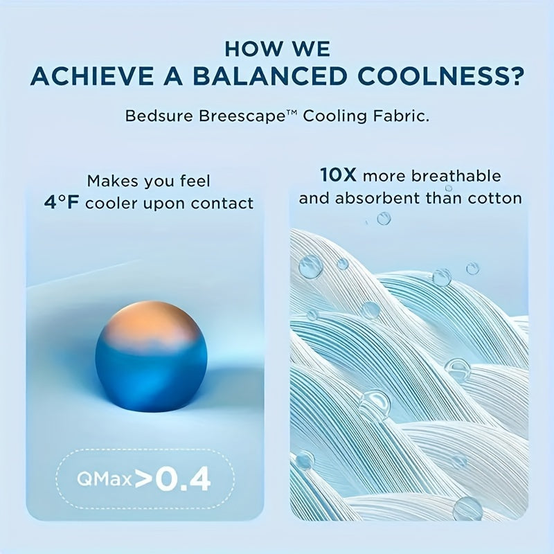 Ultra-Soft Summer Cooling Blanket - Lightweight, Breathable & Skin-Friendly For Hot Sleepers | Solid Color, Easy Care Cooling Blanket For Hot Sleepers Cooling Pillows For Sleeping - Hiccupzz