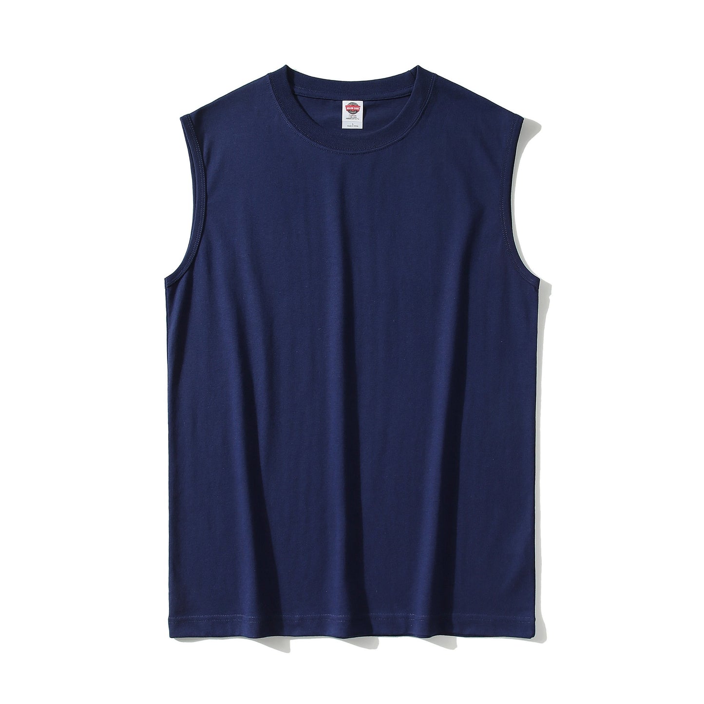 Men's 100% Cotton Solid Tank Top, Active Crew Neck Sleeveless Top, Men's Clothing For Summer Outdoor - Hiccupzz