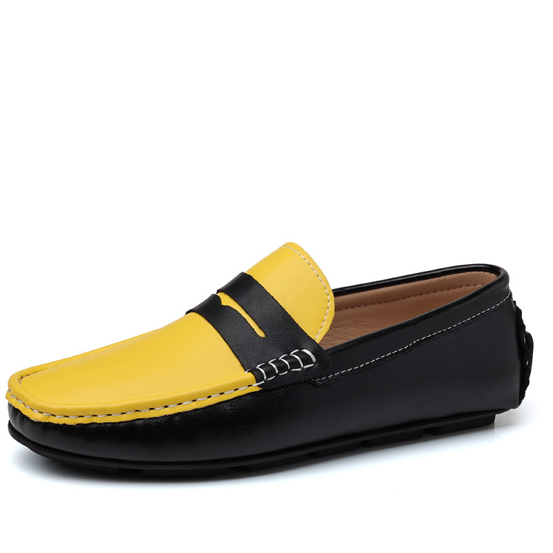 Soft Sole Breathable Genuine Leather Bean Shoes For Men - Hiccupzz