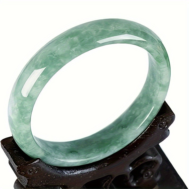 Natural Jade Bangle Bracelet For Women Men, Retro Chinese Style Bracelet - Hiccupzz