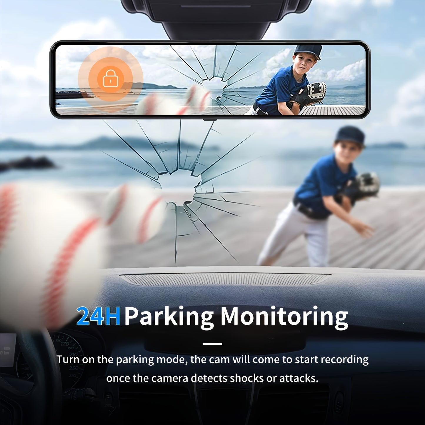 4K Mirror Dash Cam Front And Rear, Rearview Mirror Camera For Cars & Trucks With 11" IPS Touch Screen, Backup Camera With Type-C, Starvis Sensor - Hiccupzz