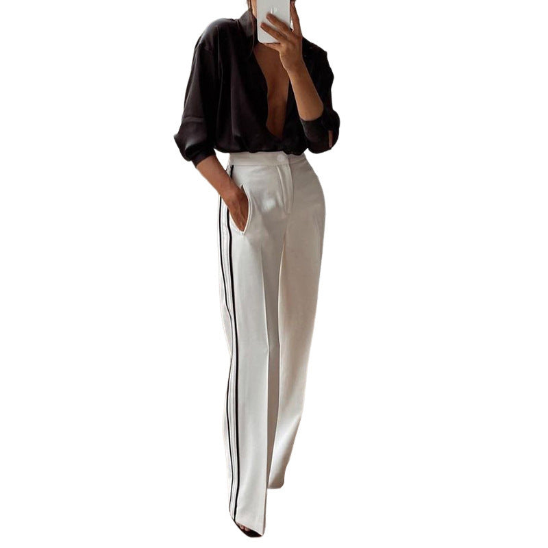 Fashionable Straight-Leg Pants - Hiccupzz