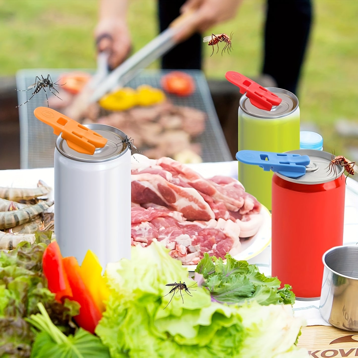 Tab-Style Plastic Can Opener (6pcs): Effortless Pop Top Remover for Beer and Soda - Anti-Bug Beverage Barrier for Picnics, BBQs, and Parties - Hiccupzz