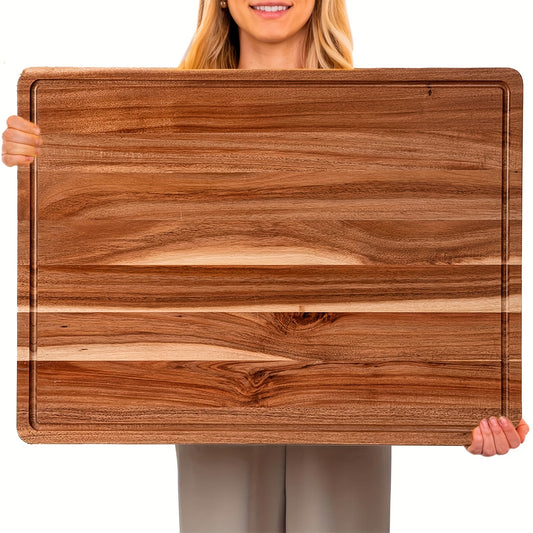 Acacia Cutting Board for Kitchen, XXL Extra Large - Hiccupzz