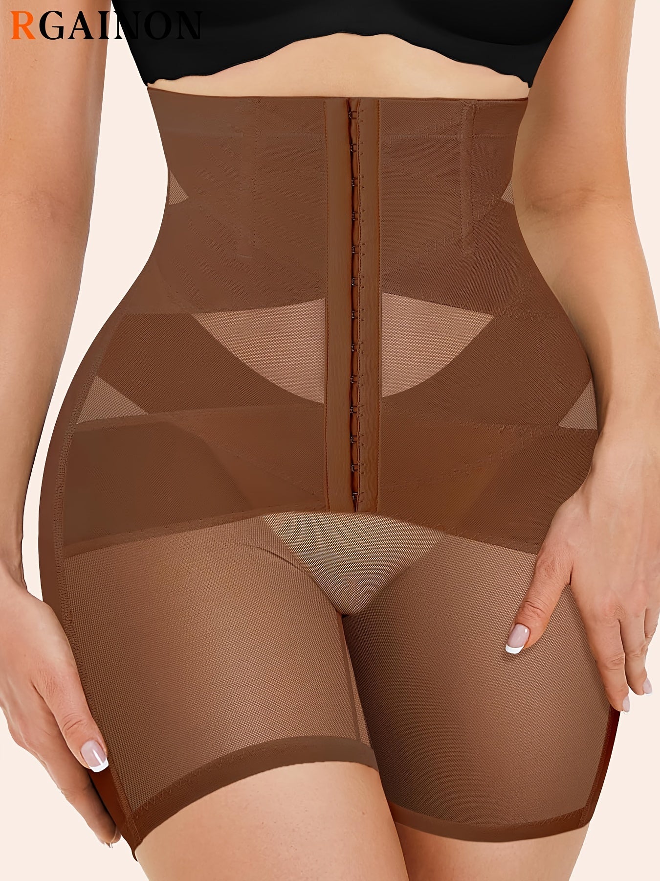 Women's High-Waist Shapewear Tummy Control Body Shaper Shorts, Butt Lifter Panties, Adjustable Waist Trainer, Breathable Fabric, With 4 Steel Bones - Hiccupzz