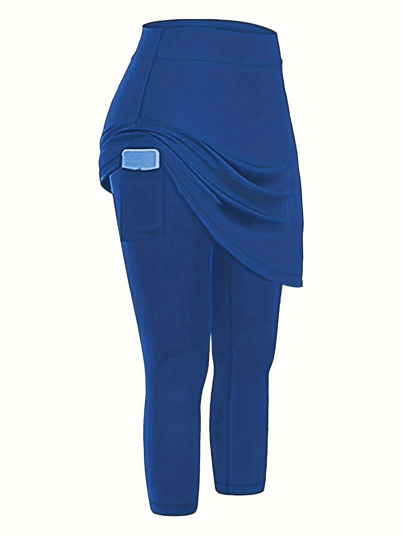 3pack 3pcs Women's Plus Size Sports Leggings with Phone Pockets and Skirt - Medium Stretch Yoga and Running Pants Set - Hiccupzz