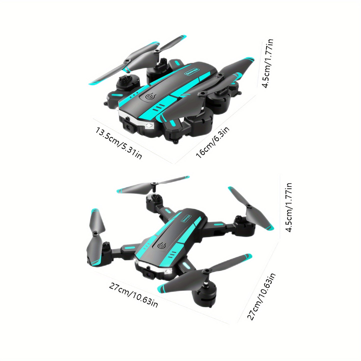 T6 Aerial Drone With HD Dual Camera, One-key Take-off And Landing, 540° Intelligent Obstacle Avoidance, Gesture Recognition, Intelligent Hovering, Foldable Quadcopter - Hiccupzz