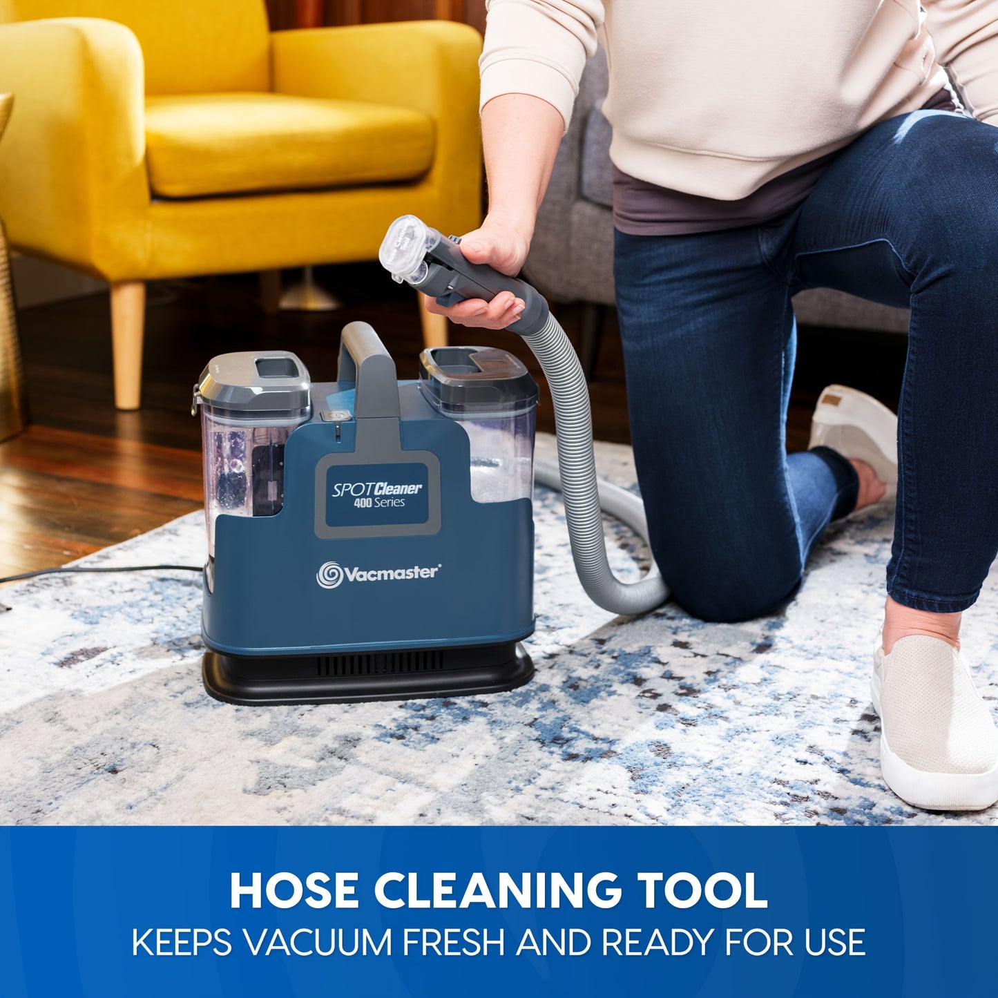 Vacmaster SCB301 400 Series Portable Spot Cleaner - 15Kpa Suction for Carpets, Upholstery, Pets & Rugs
