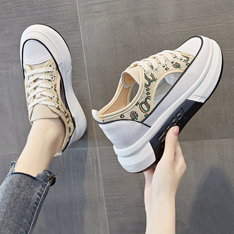 Women's Casual Canvas Shoes With Thick Soles - Hiccupzz