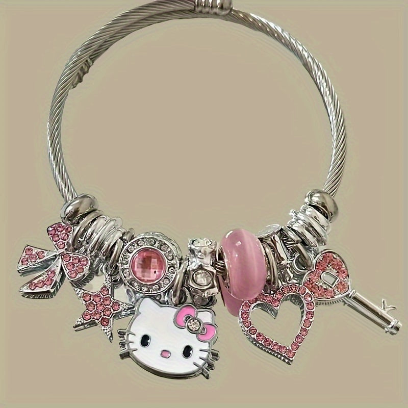 Licensed Sanrio Hello Kitty Bracelets, Creative Cartoon Bangles For Girls, Sweet Gifts For Girls - Hiccupzz