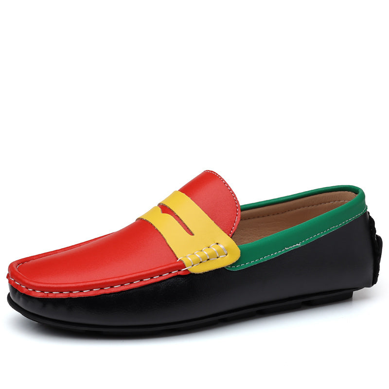Soft Sole Breathable Genuine Leather Bean Shoes For Men - Hiccupzz
