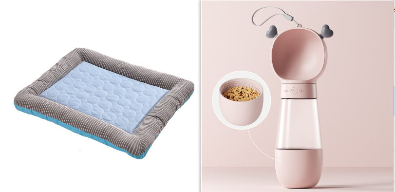 Pet Cooling Pad Bed For Dogs Cats Puppy Kitten Cool Mat Pet Blanket Ice Silk Material Soft For Summer Sleeping Blue Breathable - Hiccupzz
